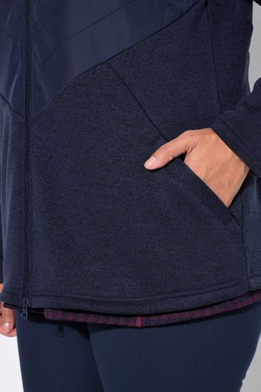 Ulla Popken 800400 Fliisvoodriga jakk Tumesinine - Fleece riided - 