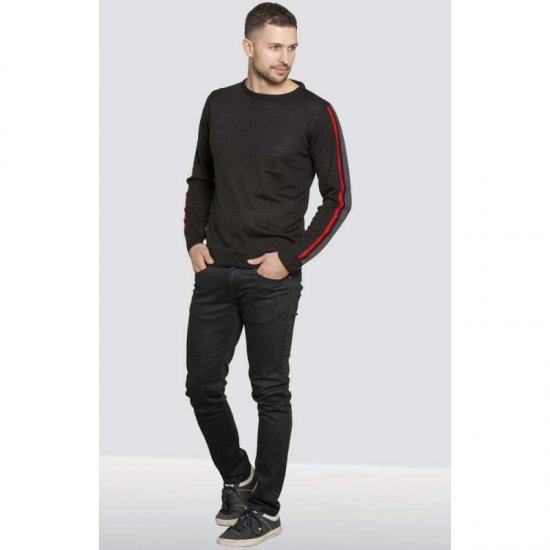 D555 Orlando Sweater Black - Sviitrid ja dressipluusid - Meeste suured kapuutsiga jakid suurustes 2XL – 14XL
