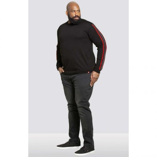 D555 Orlando Sweater Black - Sviitrid ja dressipluusid - Meeste suured kapuutsiga jakid suurustes 2XL – 14XL
