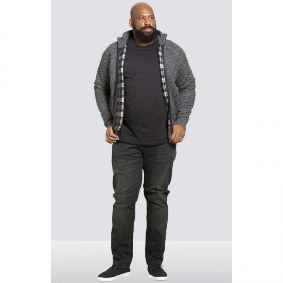 D555 Braxton Sweater Charcoal - Sviitrid ja dressipluusid - Meeste suured kapuutsiga jakid suurustes 2XL – 14XL