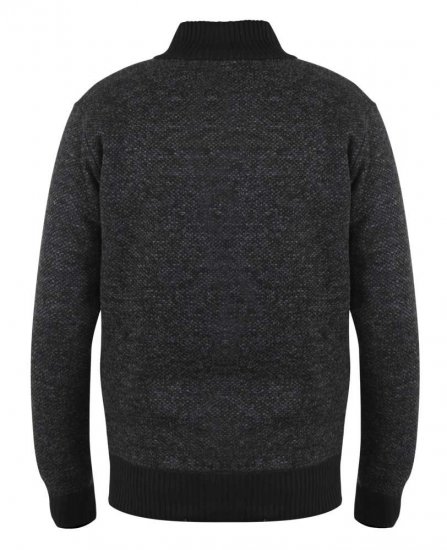 D555 Cavendish Black Jumper With Bonded Fleece Lining And Pocket - Sviitrid ja dressipluusid - Meeste suured kapuutsiga jakid suurustes 2XL – 14XL