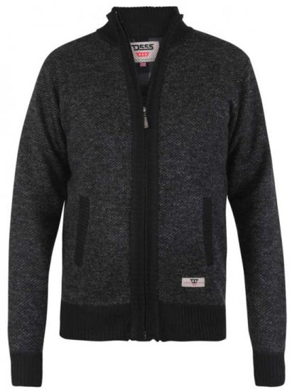 D555 Cavendish Black Jumper With Bonded Fleece Lining And Pocket - Sviitrid ja Dressipluusid - Meeste suured kapuutsiga jakid suurustes 2XL – 14XL