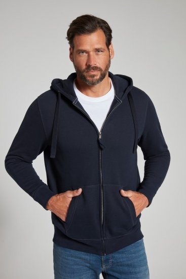 Jay-Pi 804164 Lukuga dressipluus Tumesinine - Sviitrid ja dressipluusid - Meeste suured kapuutsiga jakid suurustes 2XL – 14XL