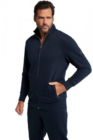 Jay-Pi 804180 Lukuga pusa püstkraega Tumesinine - Sviitrid ja dressipluusid - Meeste suured kapuutsiga jakid suurustes 2XL – 14XL