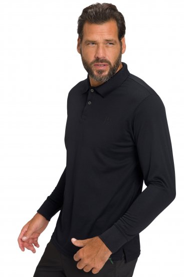 JP1880 Jay-Pi QuickDry Long Sleeve Golf Polo Shirt Black - Spordiriided & outdoor - Suured suurused meeste spordiriided