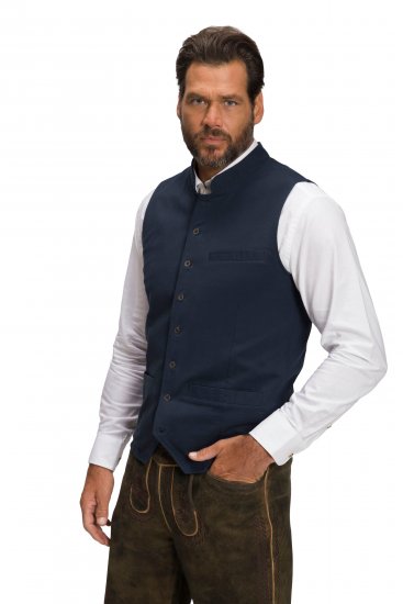 JP1880 Mottled Stretch Knit Stand-up Collar Vest Navy Blue - Jakid ja joped - Joped, suured suurused: 2XL – 12XL