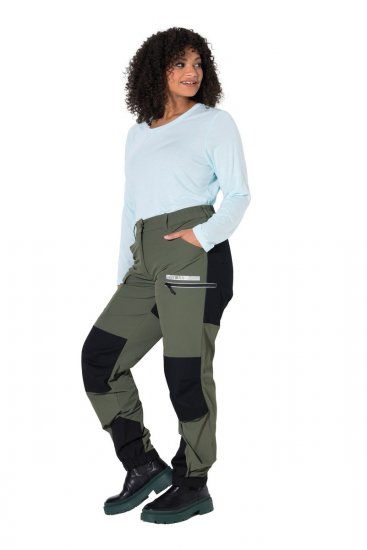 Ulla Popken 807803 Helkuritega HYPRAR matkapüksid Oliivroheline - Outdoor - 