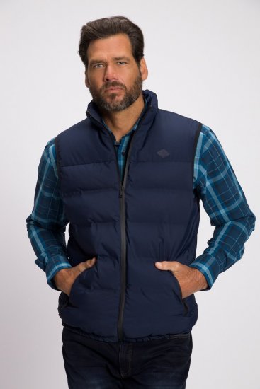 JP1880 Quilted Gilet Stand-up Collar Navy - Jakid ja joped - Joped, suured suurused: 2XL – 12XL