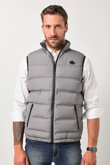 JP1880 Quilted Vest Outdoor Stand-up Collar Grey - Jakid ja joped - Joped, suured suurused: 2XL – 12XL