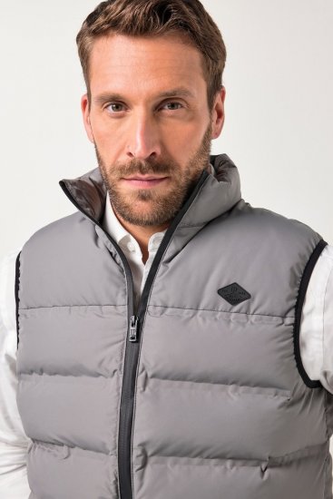 JP1880 Quilted Vest Outdoor Stand-up Collar Grey - Jakid ja joped - Joped, suured suurused: 2XL – 12XL