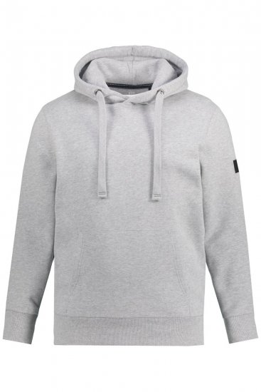 JAY-PI Hoodie with Soft Brushed Interior Grey - Sviitrid ja dressipluusid - Meeste suured kapuutsiga jakid suurustes 2XL – 14XL