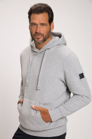 JAY-PI Hoodie with Soft Brushed Interior Grey - Sviitrid ja dressipluusid - Meeste suured kapuutsiga jakid suurustes 2XL – 14XL
