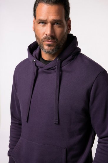 JAY-PI Hoodie with Soft Brushed Interior Purple - Sviitrid ja dressipluusid - Meeste suured kapuutsiga jakid suurustes 2XL – 14XL