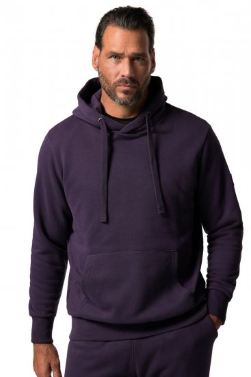 JAY-PI Hoodie with Soft Brushed Interior Purple - Sviitrid ja dressipluusid - Meeste suured kapuutsiga jakid suurustes 2XL – 14XL