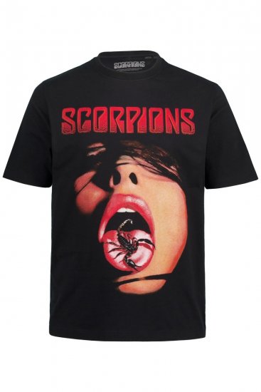 JP1880 Scorpions Graphic Comfort Fit Band T-Shirt Black - T-särgid - Suured T-särgid 2XL – 14XL