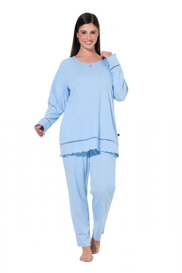 Ulla Popken 810592 Pitsiga pidžaama Helesinine - Pidžaama/Loungewear - 