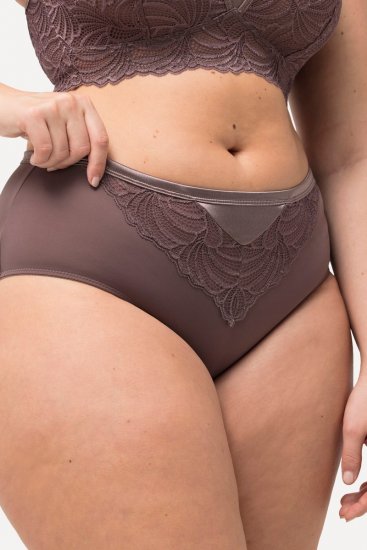 Ulla Popken 811602 Pitsiga aluspüksid Pruun - Aluspüksid - 