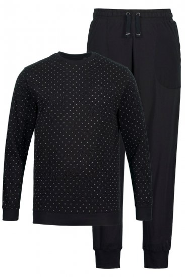 JP1880 Two-piece Pyjamas Long Sleeve and Long Trousers Black - Aluspesu ja ujumisriided - Aluspesu 2XL-8XL