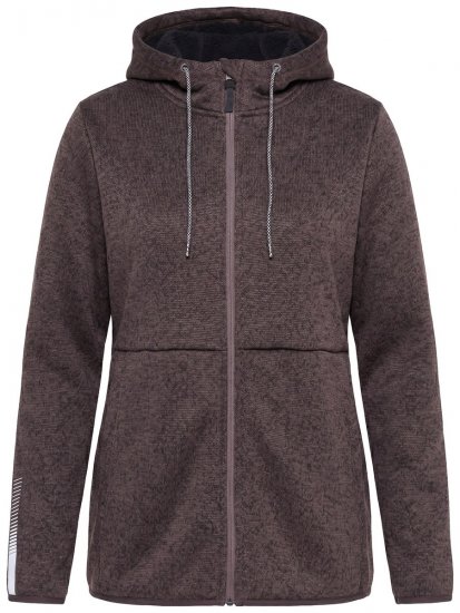 Ulla Popken 812880 Teddy-fliisiga kootud fliisjakk Taupe - Fleece riided - 