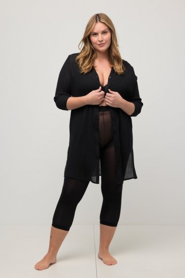Ulla Popken 815580 Hõõrdumiskaitsega 3/4 sukkretuusid 80 den Must - Sukkpüksid & sokid - 