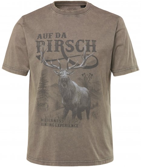 JP1880 Comfortable Fit Vintage Look T-Shirt Ash Gray - T-särgid - Suured T-särgid 2XL – 14XL