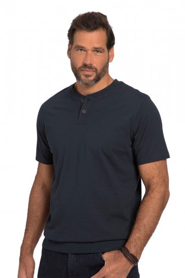 JP1880 818628 Henley-särk kõhulõikega Tumesinine - T-särgid - Suured T-särgid 2XL – 14XL