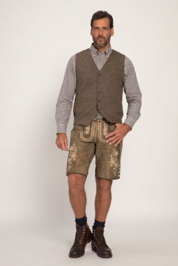 JP1880 Vest Tweed Wool Blend Traditional Light Brown - Ülikonnad ja pintsakud - Ülikonnad suured suurused