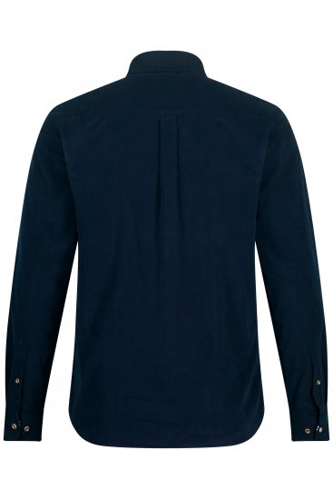 JP1880 Modern Fit Buttoned Collar Cotton Shirt Navy Blue - Särgid - Meeste suured särgid 2XL – 8XL