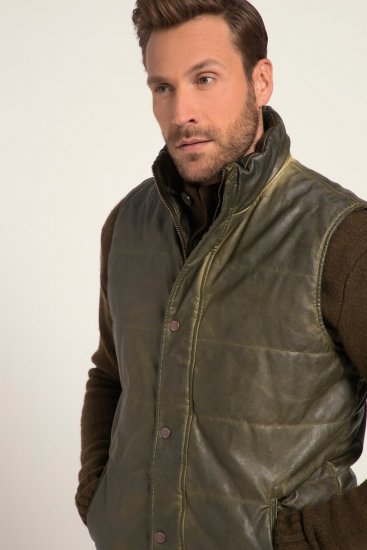 JP1880 Quilted Gilet Vintage Leather Green - Jakid ja joped - Joped, suured suurused: 2XL – 12XL