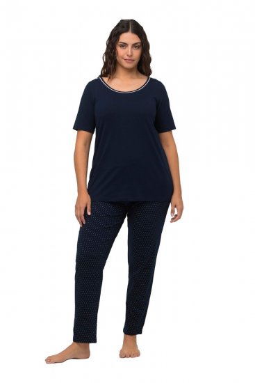 Ulla Popken 821244 Täpiline pidžaama Tumesinine - Pidžaama/Loungewear - 