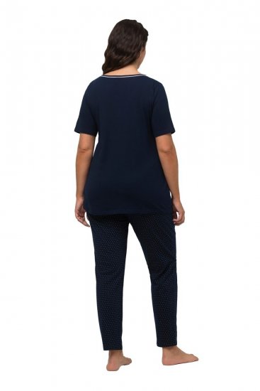 Ulla Popken 821244 Täpiline pidžaama Tumesinine - Pidžaama/Loungewear - 