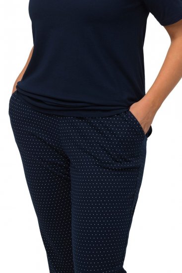 Ulla Popken 821244 Täpiline pidžaama Tumesinine - Pidžaama/Loungewear - 