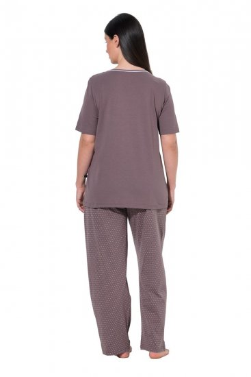 Ulla Popken 821244 Täpiline pidžaama Pruun - Pidžaama/Loungewear - 