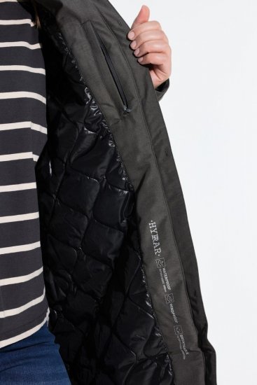 Ulla Popken 821737 Kapuutsiga tepitud HYPRAR parka Tumehallmeleeritud - Joped - Suured naiste jakid