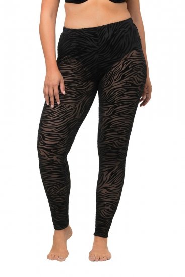 Ulla Popken 822286 Loomamustrilised sukkretuusid Must - Sukkpüksid & sokid - 