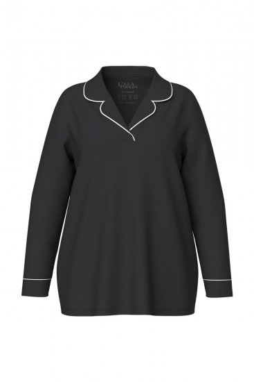 Ulla Popken 823030 Särgikraega pidžaama Must - Pidžaama/Loungewear - 