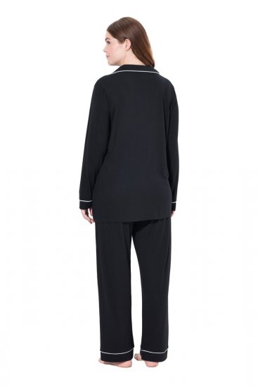 Ulla Popken 823030 Särgikraega pidžaama Must - Pidžaama/Loungewear - 