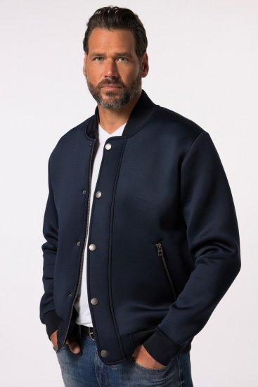 JP1880 College Jacket Scuba Fabric with Zipper Navy - Jakid ja joped - Joped, suured suurused: 2XL – 12XL