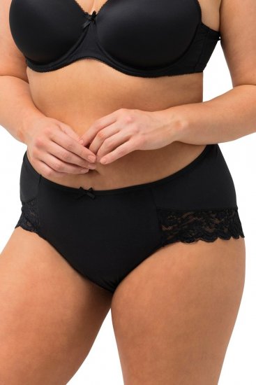 Ulla Popken 824106 Pitsiga aluspüksid 2 tk Must - Aluspüksid - 