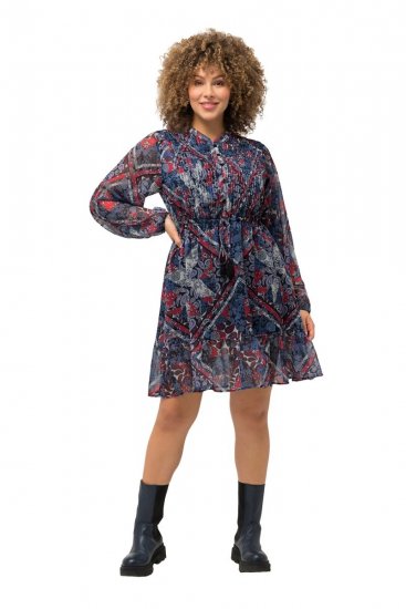 Ulla Popken 824976 Mustriline kleit Tumesinine - Midikleidid - Plusssuuruses midikleidid