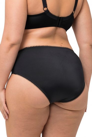Ulla Popken 825790 Pitsiga lillelised aluspüksid Must - Aluspüksid - 