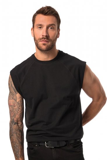 JP1880 826660 Langenud õlaga maika Must - T-särgid - Suured T-särgid 2XL – 14XL