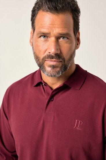 JP1880 Polo Shirt Pique Long Sleeve Red - Polosärgid - Meeste suured polosärgid 2XL – 8XL