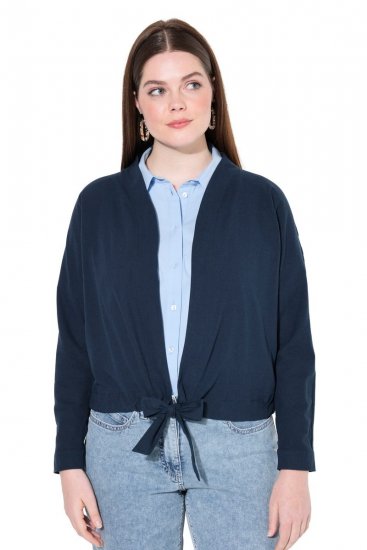 Ulla Popken 827116 Püstkraega linasegust bolero Tumesinine - Bolerod - 