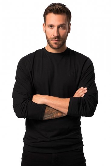JP1880 827128 Pika varrukaga T-särk kõhulõikega Must - T-särgid - Suured T-särgid 2XL – 14XL