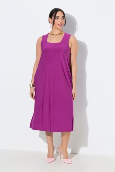 Ulla Popken 827908 Varrukateta jersey-kleit Lilla - Trikookleidid - 