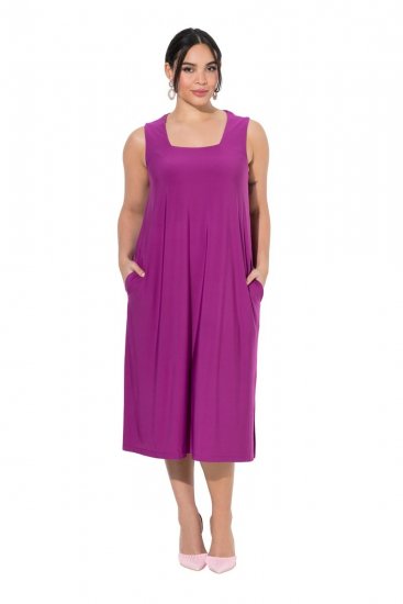 Ulla Popken 827908 Varrukateta jersey-kleit Lilla - Trikookleidid - 