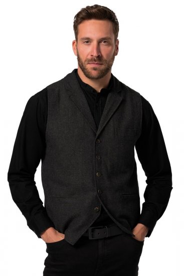 JP1880 828736 Kootud seljaosaga tweed-vest Must - Ülikonnad ja pintsakud - Ülikonnad suured suurused