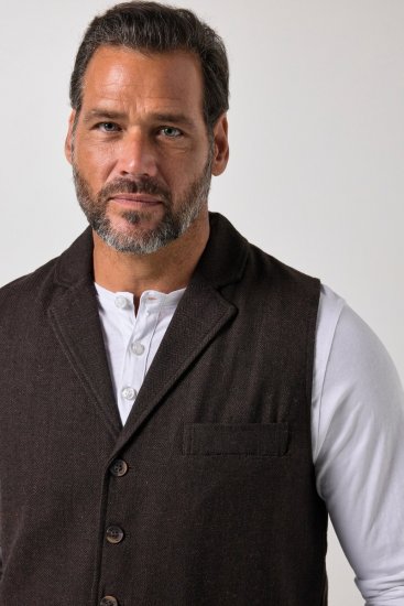 JP1880 828736 Kootud seljaosaga tweed-vest Tumepruun - Ülikonnad ja pintsakud - Ülikonnad suured suurused
