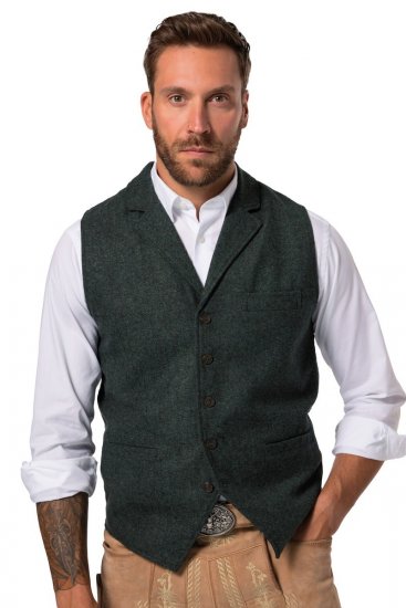 JP1880 828736 Kootud seljaosaga tweed-vest Pudeliroheline - Ülikonnad ja pintsakud - Ülikonnad suured suurused